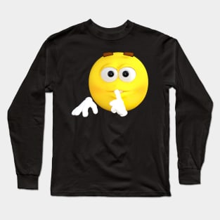 Library Quiet Funny Emoji Face Cover 201 2020 Long Sleeve T-Shirt